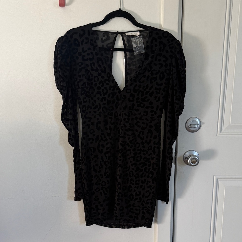 Leopard print mini cocktail dress